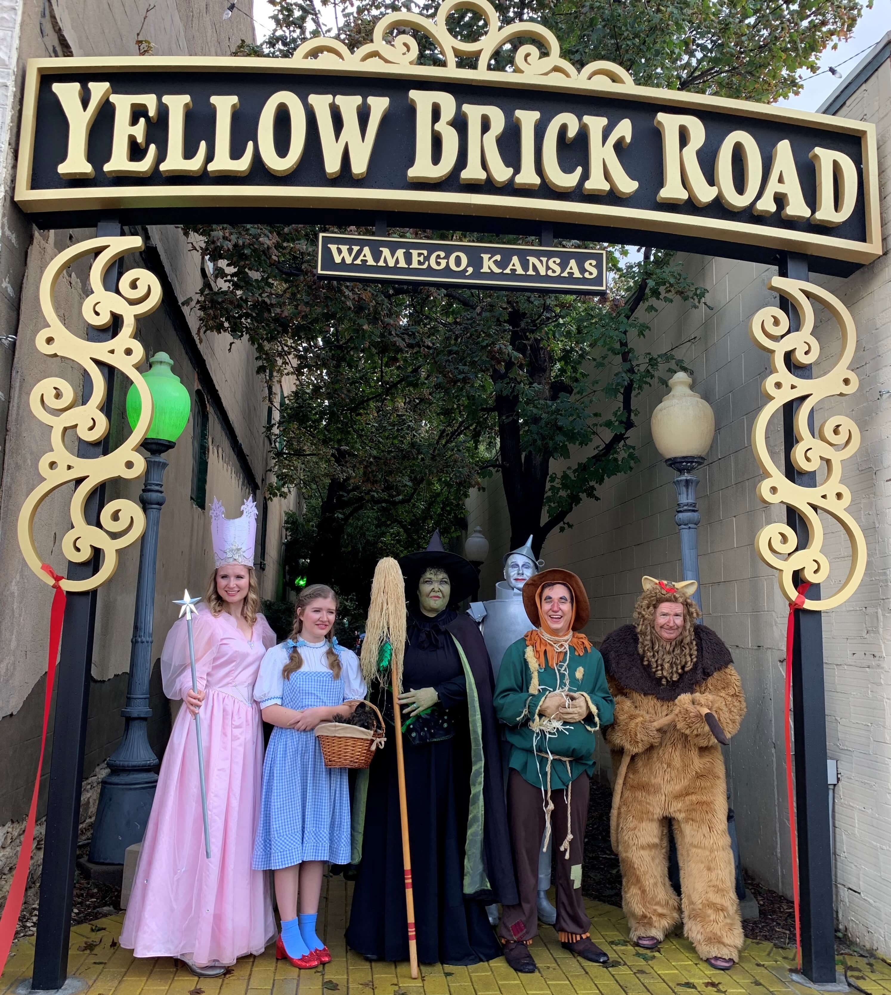 Photo of Oz Characters at the Yellow Brick Road